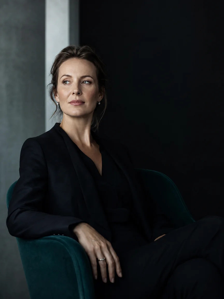 Editorial portrait for full face analysis