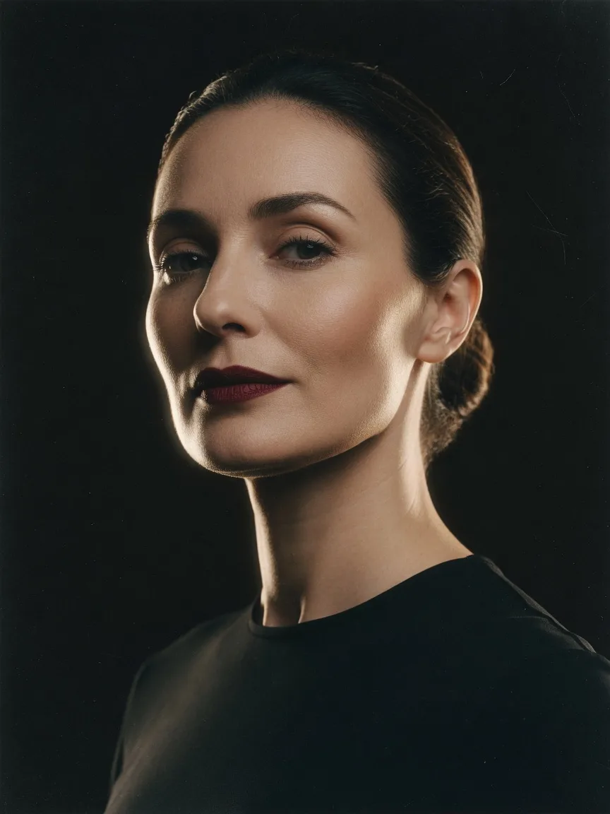 Editorial portrait for facial proportion analysis